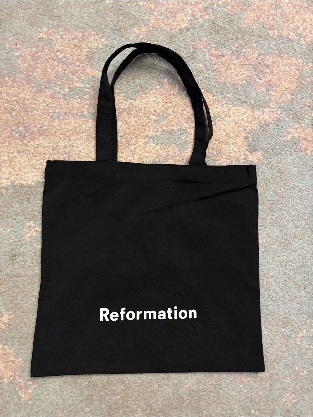 Reformation Black Tote with White Logo